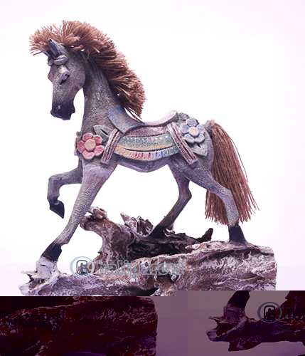 Wooden Horse With Painted Handmade From Albesia Wood