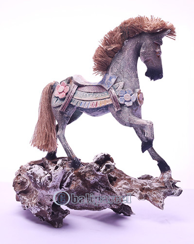 Wooden Horse With Painted Handmade From Albesia Wood
