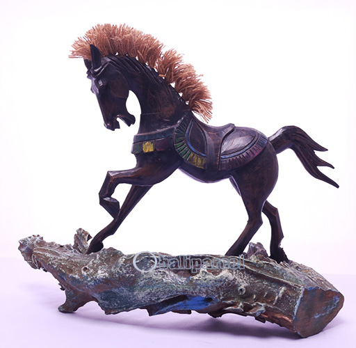 Wooden Horse With Painted Handmade From Albesia Wood