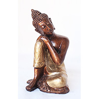 Resin Buddha, Untique Gold
