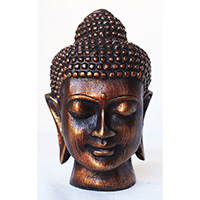 Resin Buddha Head, Untique Natural