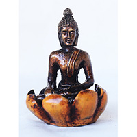 Resin Buddha In Assorted Color, Untique Red,Cream, Blue, Turquoise, Orange