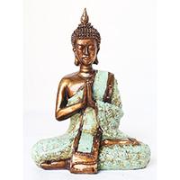 Resin Buddha, Untique Turquoise