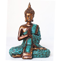 Resin Buddha, Untique Blue