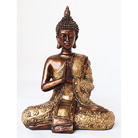 Resin Buddha, Untique Gold