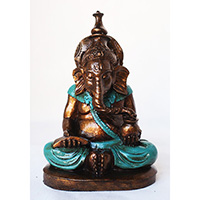 Resin Ganesha, Untique Blue