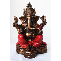 Resin Ganesha, Untique Red