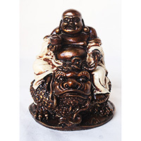 Resin Happy Buddha, Untique Cream
