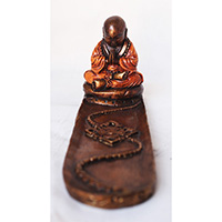 Resin Buddha Solin, Untique Orange