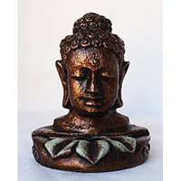 Resin Buddha Head, Untique Turquoise