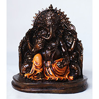 Resin Ganesha, Untique Orange