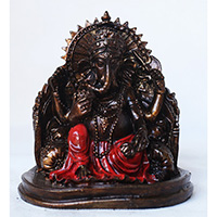 Resin Ganesha, Untique Red