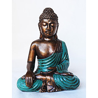 Resin Buddha, Untique Blue