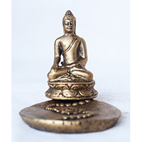 Resin Buddha, Untique Silver