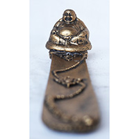Resin Happy Buddha, Untique Silver