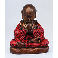 Resin Buddha Solin, Untique Red