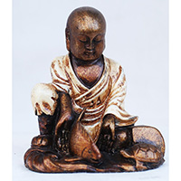 Resin Buddha Solin, Untique Cream