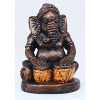 Resin Ganesha, Untique Orange
