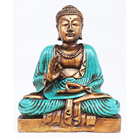 Resin Buddha, Untique Blue