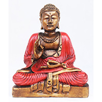 Resin Buddha, Untique Red