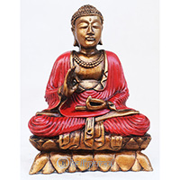 Resin Buddha, Untique Red