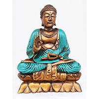 Resin Buddha, Untique Blue