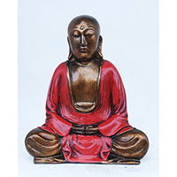 Resin Buddha Solin, Untique Red