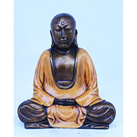Resin Buddha Solin, Untique Orange