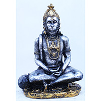 Resin Hanoman, Untique Silver And Gold