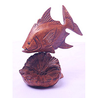 Wooden Fish With Parasite Wood