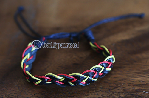 Leather With String Bracelet