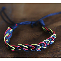 Leather With String Bracelet