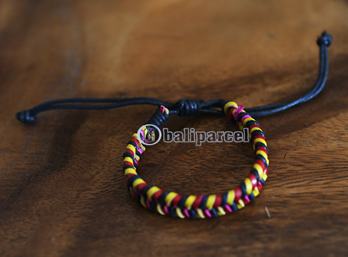 Leather With String Bracelet