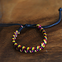 Leather With String Bracelet