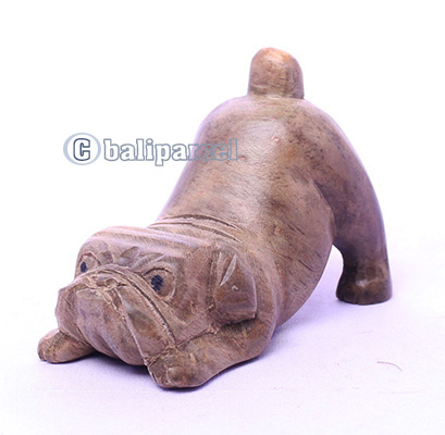 Wooden Dog, Hand Made From Suar Wood 