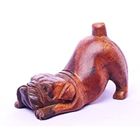 Wooden Dog, Hand Made From Suar Wood 