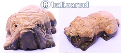 Wooden Dog, Hand Made From Suar Wood 