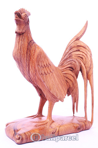 Wooden Chicken, Hand Made From Suar Wood 