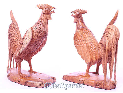 Wooden Chicken, Hand Made From Suar Wood 