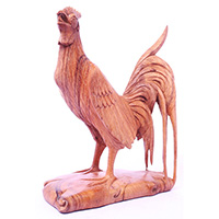 Wooden Chicken, Hand Made From Suar Wood 