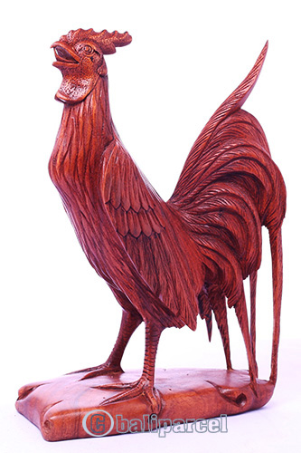 Wooden Chicken, Hand Made From Suar Wood 