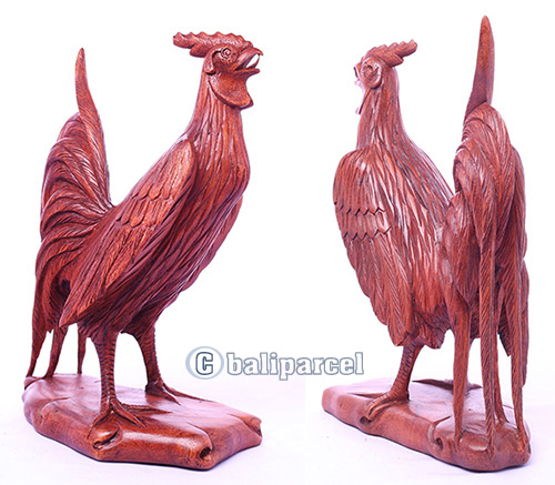 Wooden Chicken, Hand Made From Suar Wood 