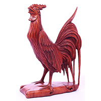 Wooden Chicken, Hand Made From Suar Wood 