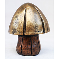 Resin Mushroom, Untique Gold