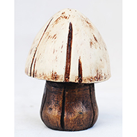Resin Mushroom, Untique Cream