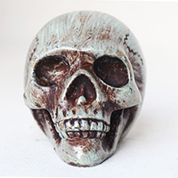 Resin Skull, Untique Turquoise