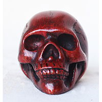 Resin Skull, Untique Red