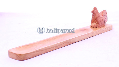 Wooden Incense Holder With Chicken, Made From Suar Wood