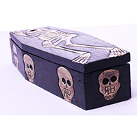 Box Skull, Handmade From Albesia Wood