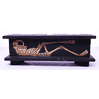 Box Skull, Handmade From Albesia Wood